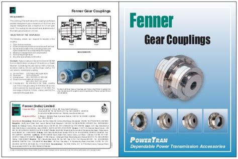 These are carbon steel forged / cash hubs with hardened teeth. . Fenner coupling catalogue